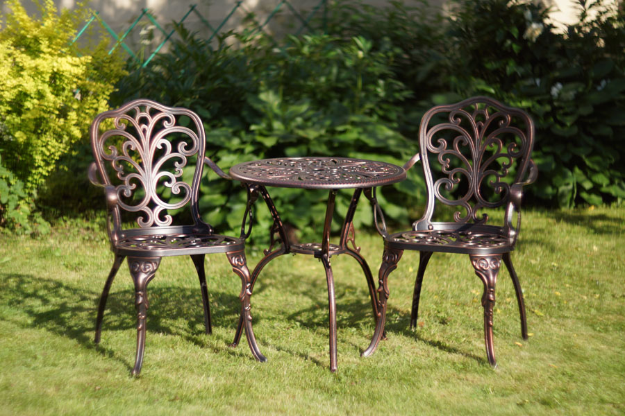 Металлическая мебель для сада, стол и стулья в беседку и на террасу, мебель для летних веранд кафе, кованые столы и стулья, уличная мебель из литого алюминия