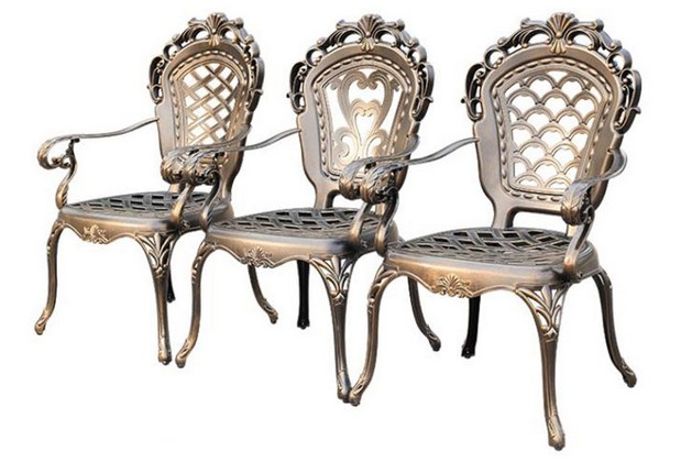 Уличные металлические кресла для общепита, мебель для летних веранд кафе и гостиниц, кованые стулья в сад на крыльцо, мебель из литого алюминия